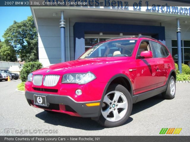 2007 BMW X3 3.0si in Crimson Red