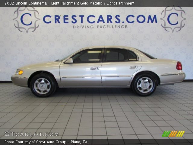 2002 Lincoln Continental  in Light Parchment Gold Metallic