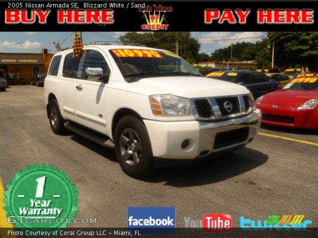 2005 Nissan Armada SE in Blizzard White
