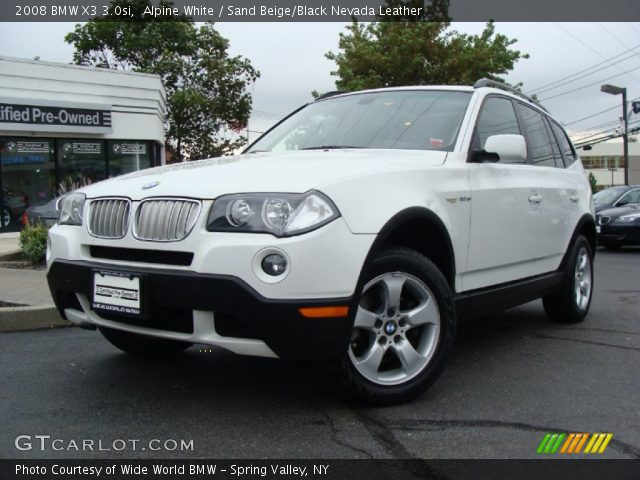 2008 BMW X3 3.0si in Alpine White
