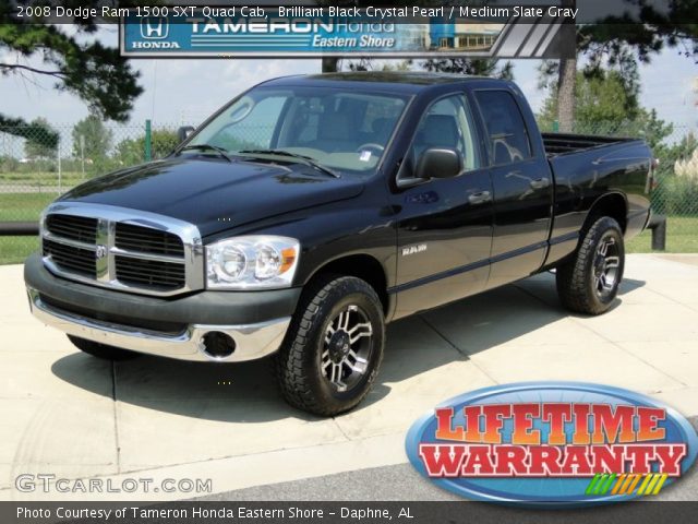 2008 Dodge Ram 1500 SXT Quad Cab in Brilliant Black Crystal Pearl