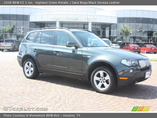 2008 BMW X3 3.0si in Highland Green Metallic
