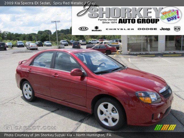 2009 Kia Spectra EX Sedan in Spicy Red Metallic