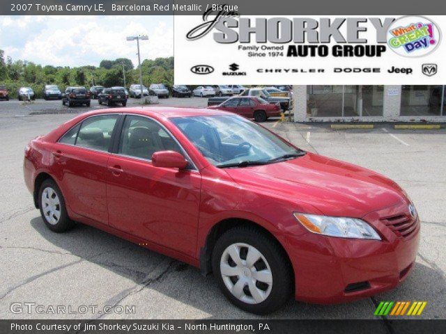 2007 Toyota Camry LE in Barcelona Red Metallic