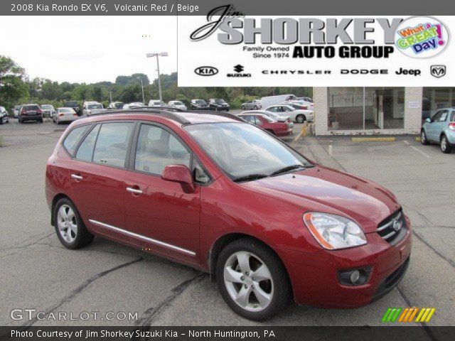 2008 Kia Rondo EX V6 in Volcanic Red