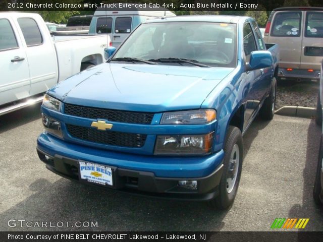 2012 Chevrolet Colorado Work Truck Extended Cab 4x4 in Aqua Blue Metallic