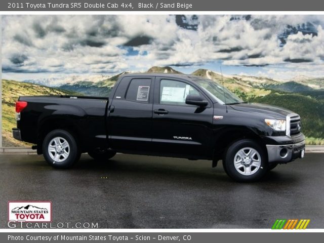 Black - 2011 Toyota Tundra SR5 Double Cab 4x4 - Sand Beige Interior ...