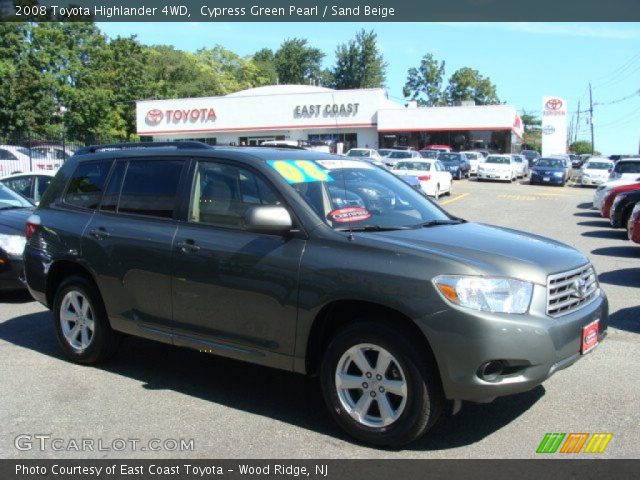 2008 Toyota Highlander 4WD in Cypress Green Pearl
