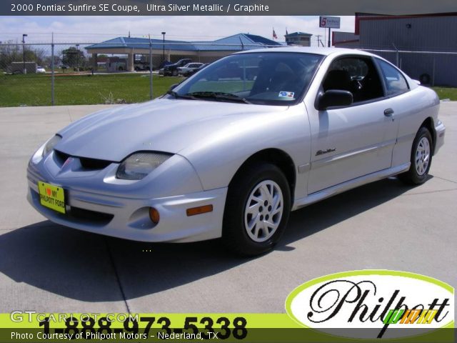 2000 Pontiac Sunfire SE Coupe in Ultra Silver Metallic