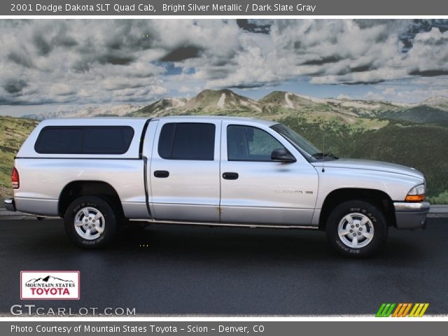 2001 Dodge Dakota SLT Quad Cab in Bright Silver Metallic