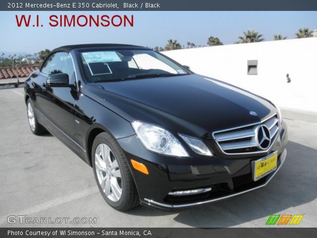 2012 Mercedes-Benz E 350 Cabriolet in Black