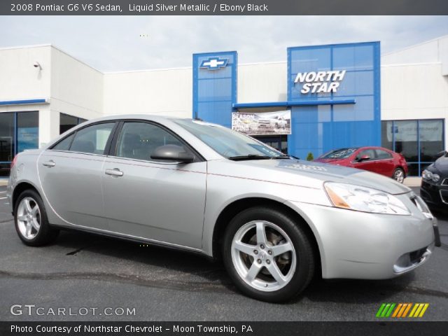 2008 Pontiac G6 V6 Sedan in Liquid Silver Metallic