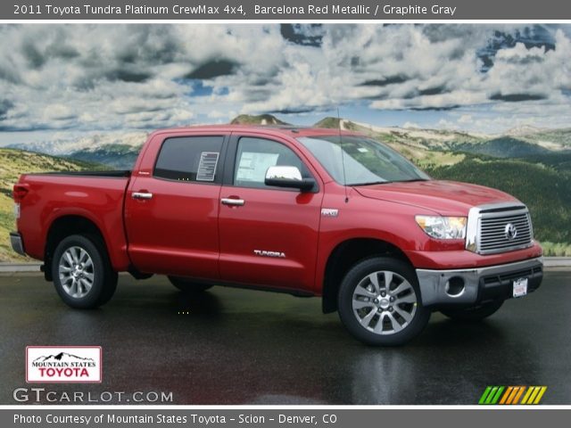 2011 Toyota Tundra Platinum CrewMax 4x4 in Barcelona Red Metallic