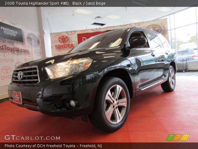 2008 Toyota Highlander Sport 4WD in Black
