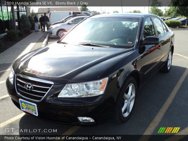2009 Hyundai Sonata SE V6 in Ebony Black