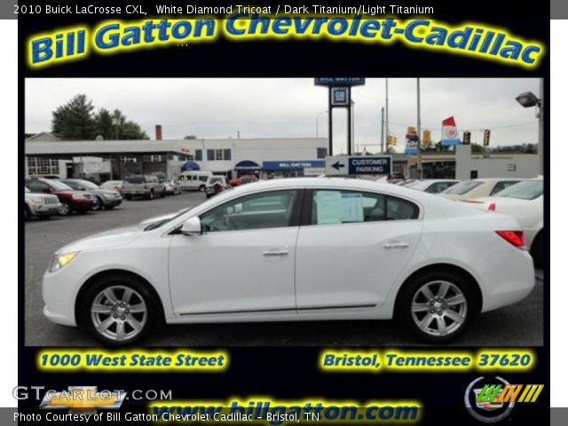 2010 Buick LaCrosse CXL in White Diamond Tricoat