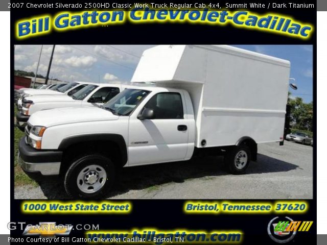 2007 Chevrolet Silverado 2500HD Classic Work Truck Regular Cab 4x4 in Summit White