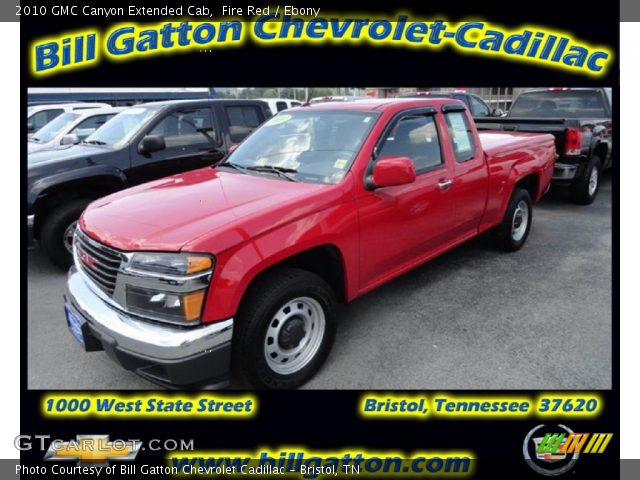 2010 GMC Canyon Extended Cab in Fire Red