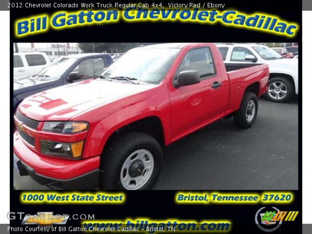 2012 Chevrolet Colorado Work Truck Regular Cab 4x4 in Victory Red