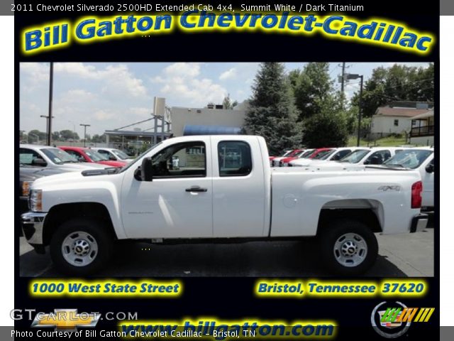 2011 Chevrolet Silverado 2500HD Extended Cab 4x4 in Summit White