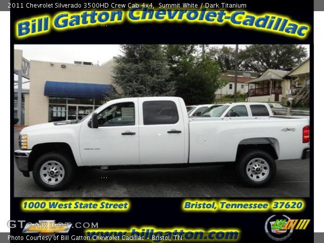 2011 Chevrolet Silverado 3500HD Crew Cab 4x4 in Summit White