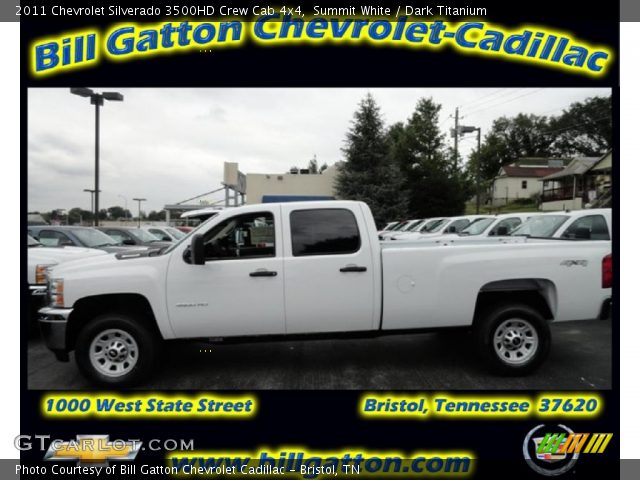 2011 Chevrolet Silverado 3500HD Crew Cab 4x4 in Summit White
