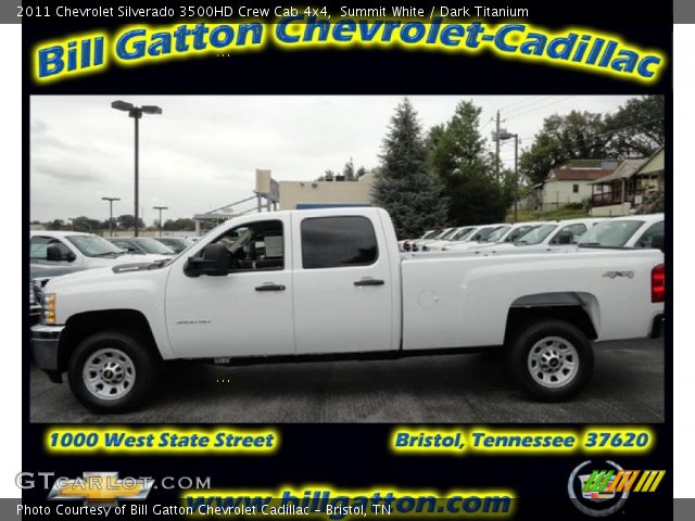 2011 Chevrolet Silverado 3500HD Crew Cab 4x4 in Summit White