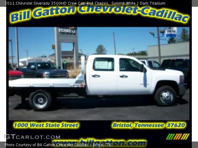 2011 Chevrolet Silverado 3500HD Crew Cab 4x4 Chassis in Summit White