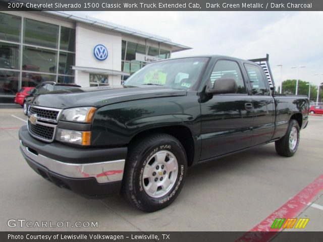 2007 Chevrolet Silverado 1500 Classic Work Truck Extended Cab in Dark Green Metallic