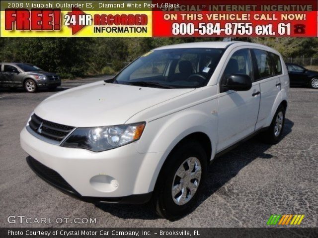 2008 Mitsubishi Outlander ES in Diamond White Pearl