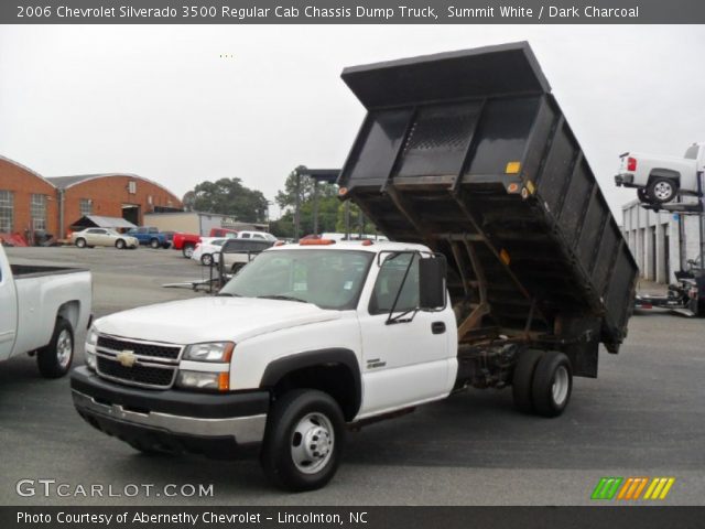 2006 Chevrolet Silverado 3500 Regular Cab Chassis Dump Truck in Summit White