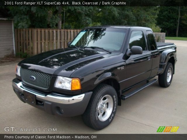 Black Clearcoat 2001 Ford Ranger Xlt Supercab 4x4 Dark