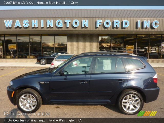 2007 BMW X3 3.0si in Monaco Blue Metallic