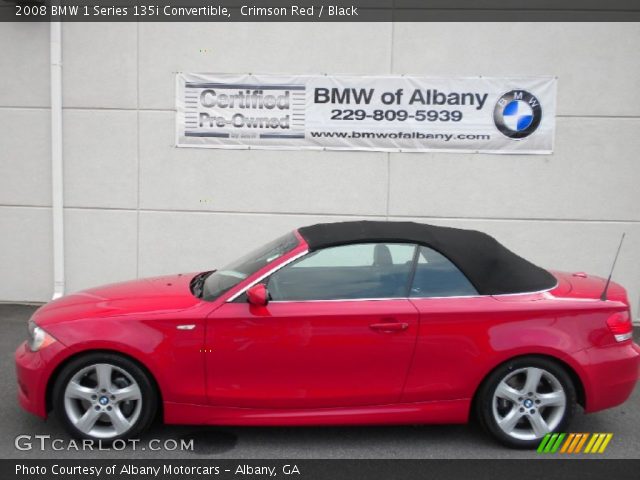 2008 BMW 1 Series 135i Convertible in Crimson Red