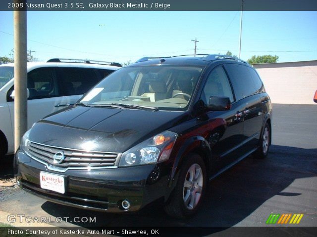 2008 Nissan Quest 3.5 SE in Galaxy Black Metallic