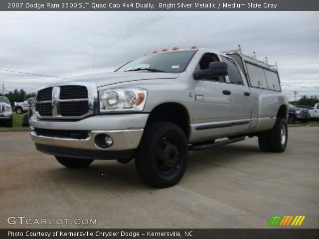 2007 Dodge Ram 3500 SLT Quad Cab 4x4 Dually in Bright Silver Metallic