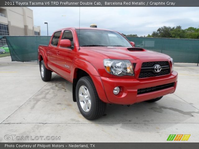 2011 Toyota Tacoma V6 TRD PreRunner Double Cab in Barcelona Red Metallic