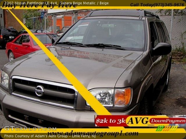 2002 Nissan Pathfinder LE 4x4 in Sahara Beige Metallic