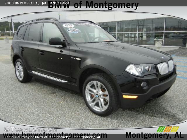 2008 BMW X3 3.0si in Jet Black