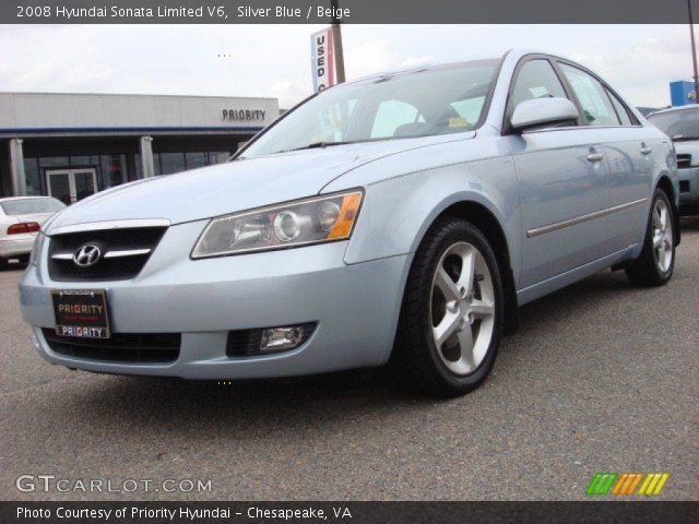 2008 Hyundai Sonata Limited V6 in Silver Blue