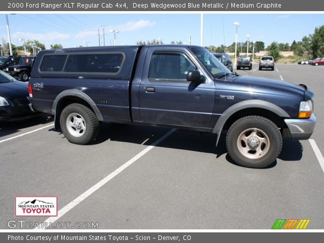 2000 Ford Ranger XLT Regular Cab 4x4 in Deep Wedgewood Blue Metallic