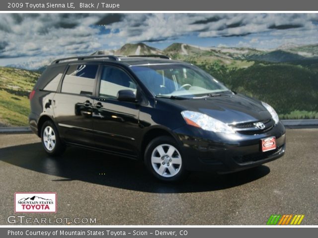 2009 Toyota Sienna LE in Black