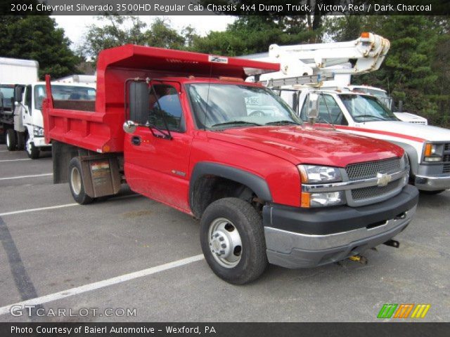 2004 Chevrolet Silverado 3500HD Regular Cab Chassis 4x4 Dump Truck in Victory Red