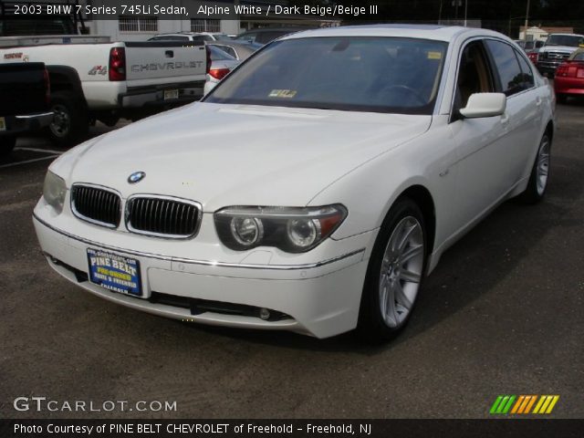 Alpine white bmw 745li