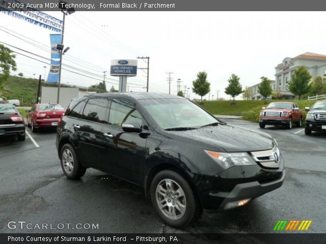 2009 Acura MDX Technology in Formal Black