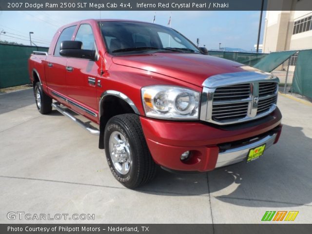 2007 Dodge Ram 2500 SLT Mega Cab 4x4 in Inferno Red Crystal Pearl