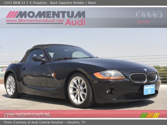 2003 BMW Z4 2.5i Roadster in Black Sapphire Metallic
