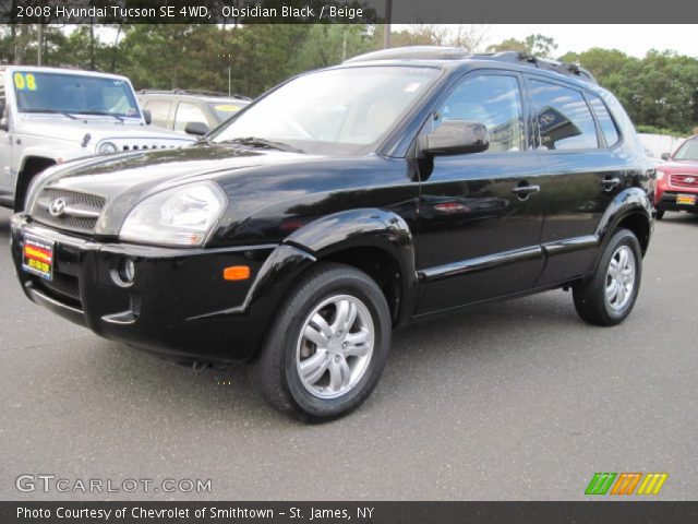 2008 Hyundai Tucson SE 4WD in Obsidian Black