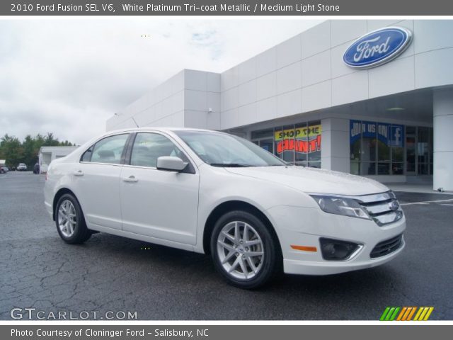 2010 Ford Fusion SEL V6 in White Platinum Tri-coat Metallic