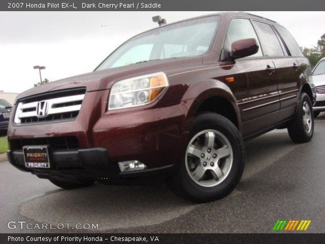 2007 Honda Pilot EX-L in Dark Cherry Pearl